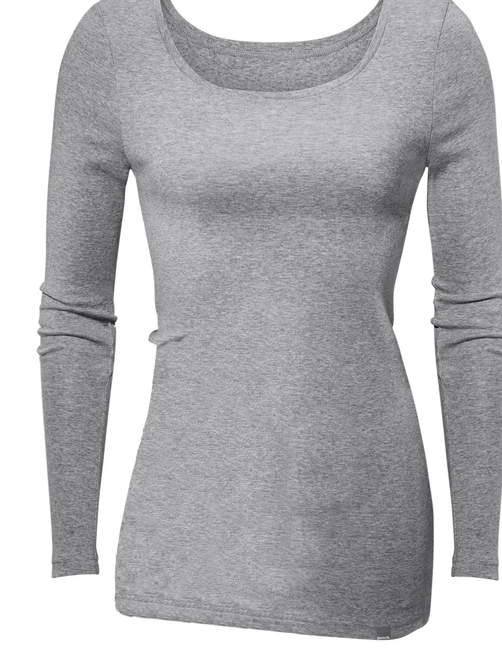 Shirts|Bench. Langarmshirt schwarz,grau-meliert