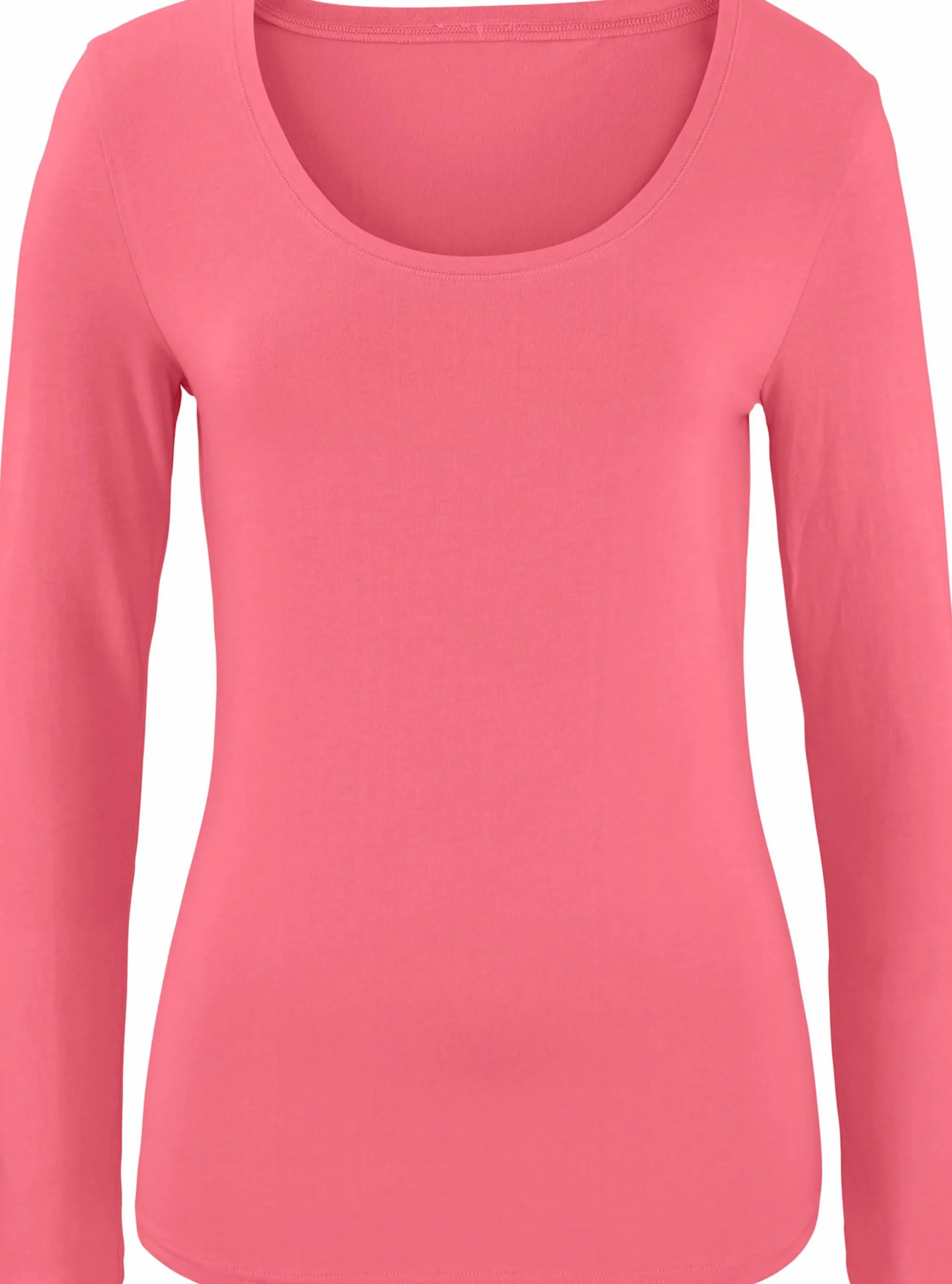 Strandmode|Shirts|Vivance Langarmshirt apricot,weiß