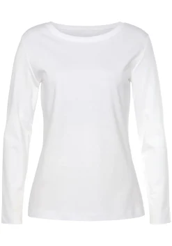 Shirts|Vivance Langarmshirt weiß,black