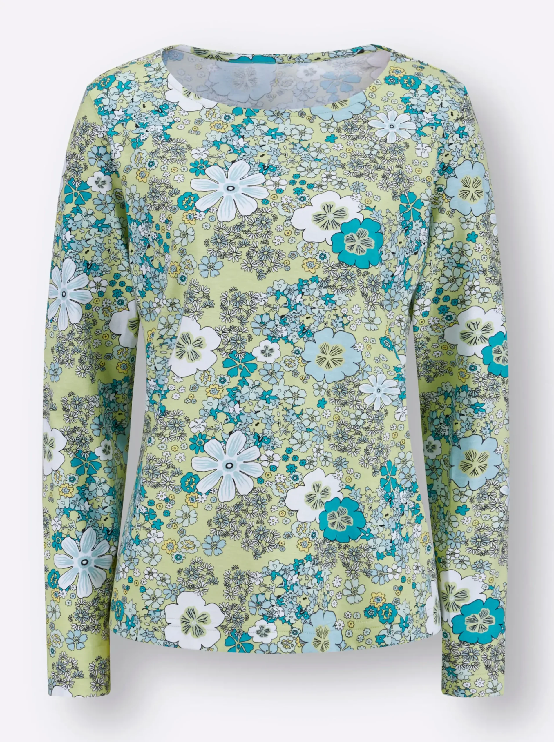 Shirts| Langarmshirt pistazie-mint-bedruckt