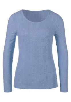 Strandmode|Shirts|LASCANA Langarmshirt hellblau