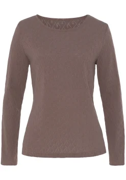 Strandmode|Shirts|Vivance Langarmshirt beere,taupe