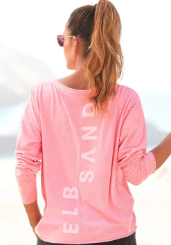 Strandmode|Elbsand Langarmshirt lachsmeliert