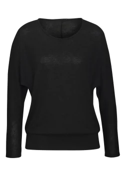 Strandmode|Vivance Langarmshirt schwarz