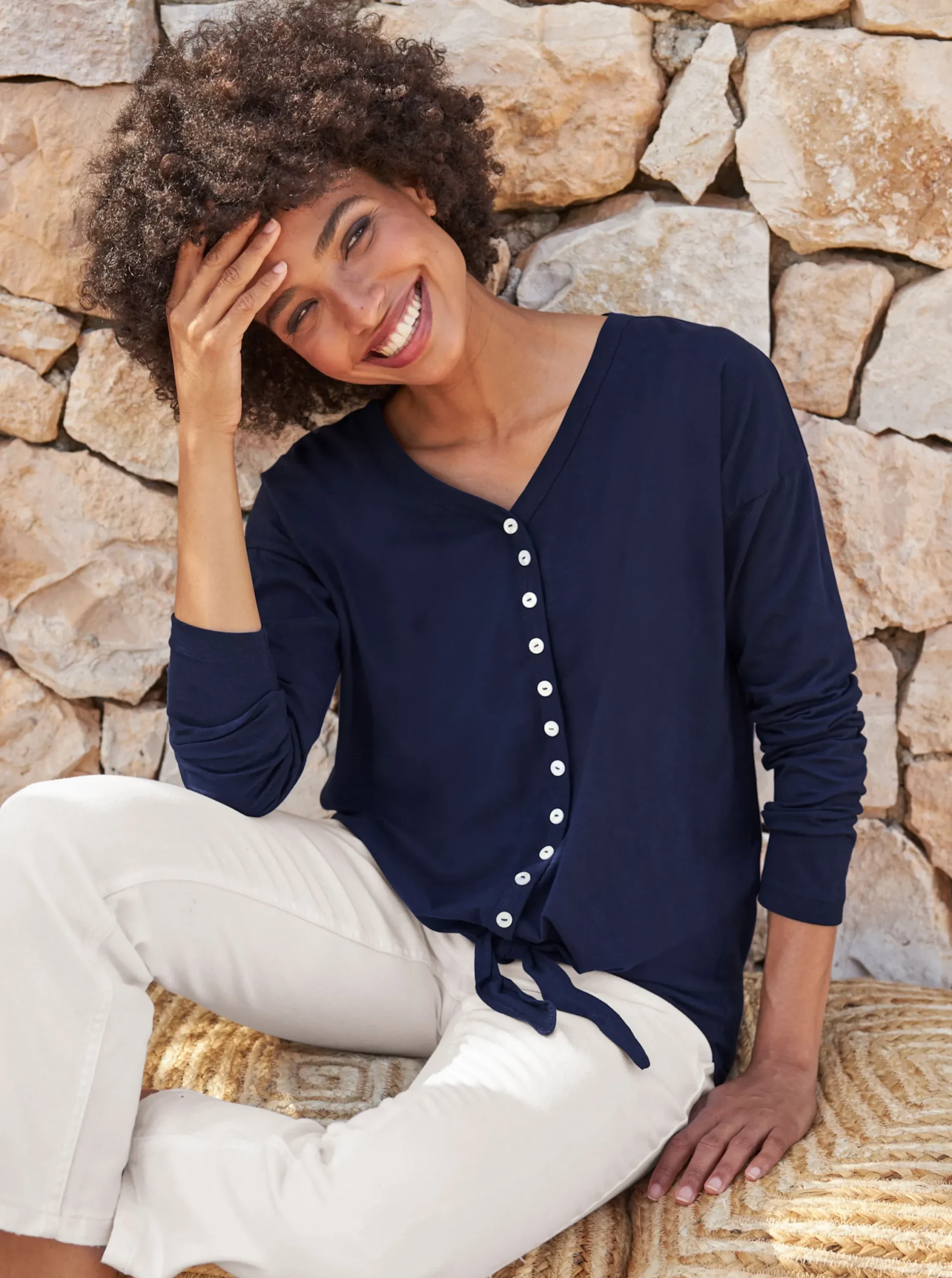 Shirts|heine Langarmshirt marine