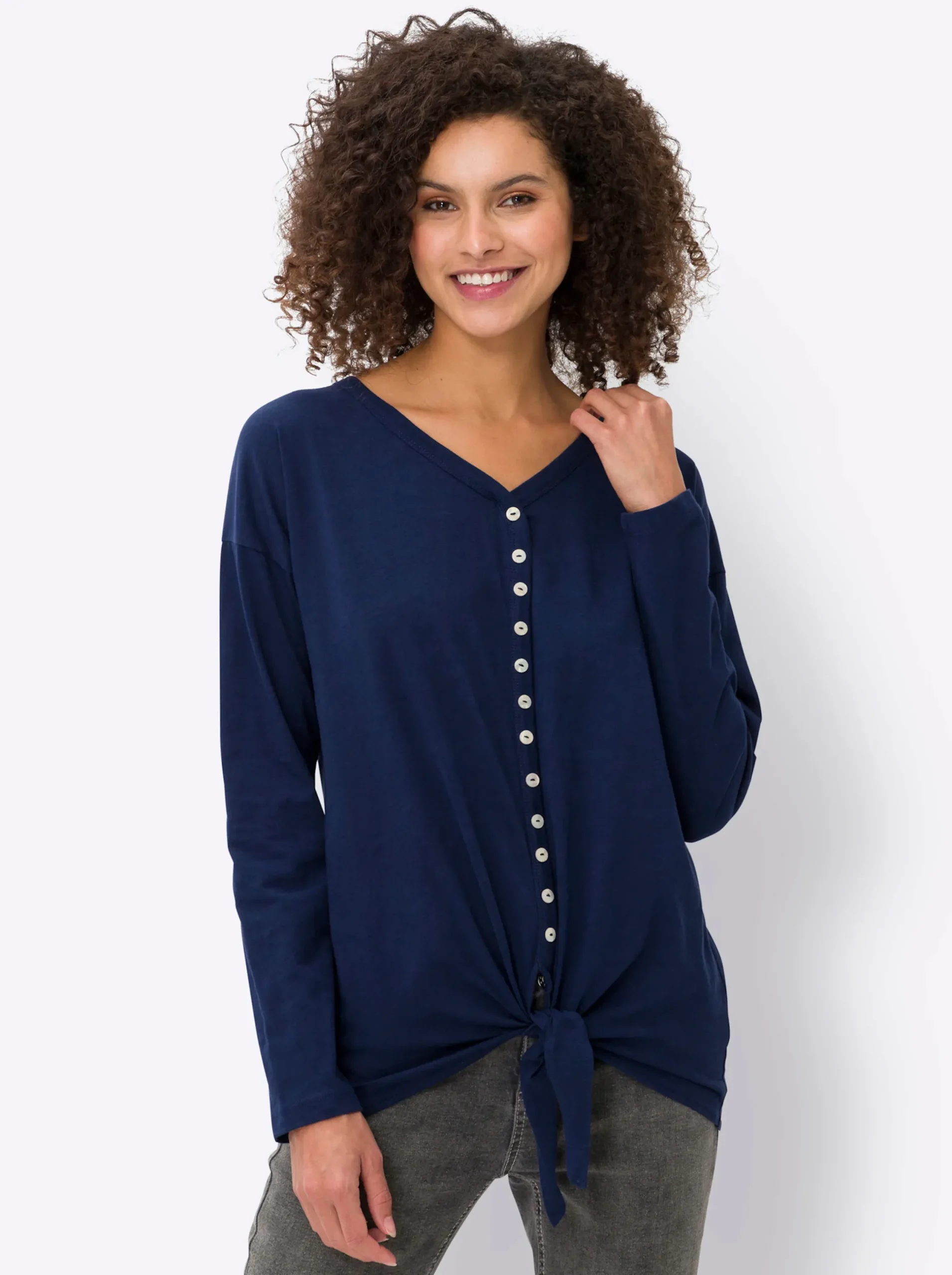 Shirts|heine Langarmshirt marine