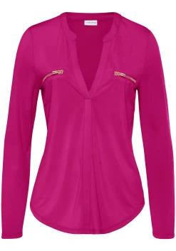 Strandmode|Shirts|LASCANA Langarmshirt pink