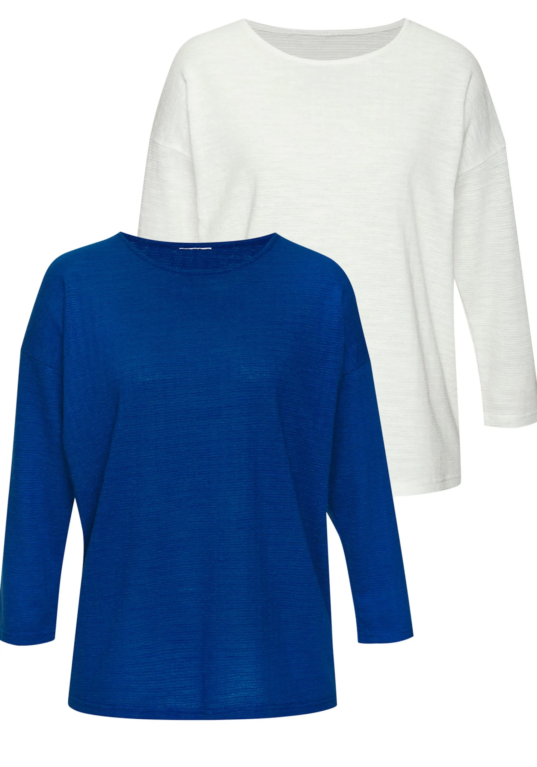 Strandmode|Shirts|Vivance Langarmshirt royalblau,weiß