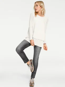 Shirts|heine Langarmshirt in 2-in-1-Optik ecru