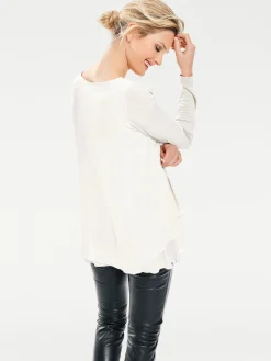 Shirts|heine Langarmshirt in 2-in-1-Optik ecru