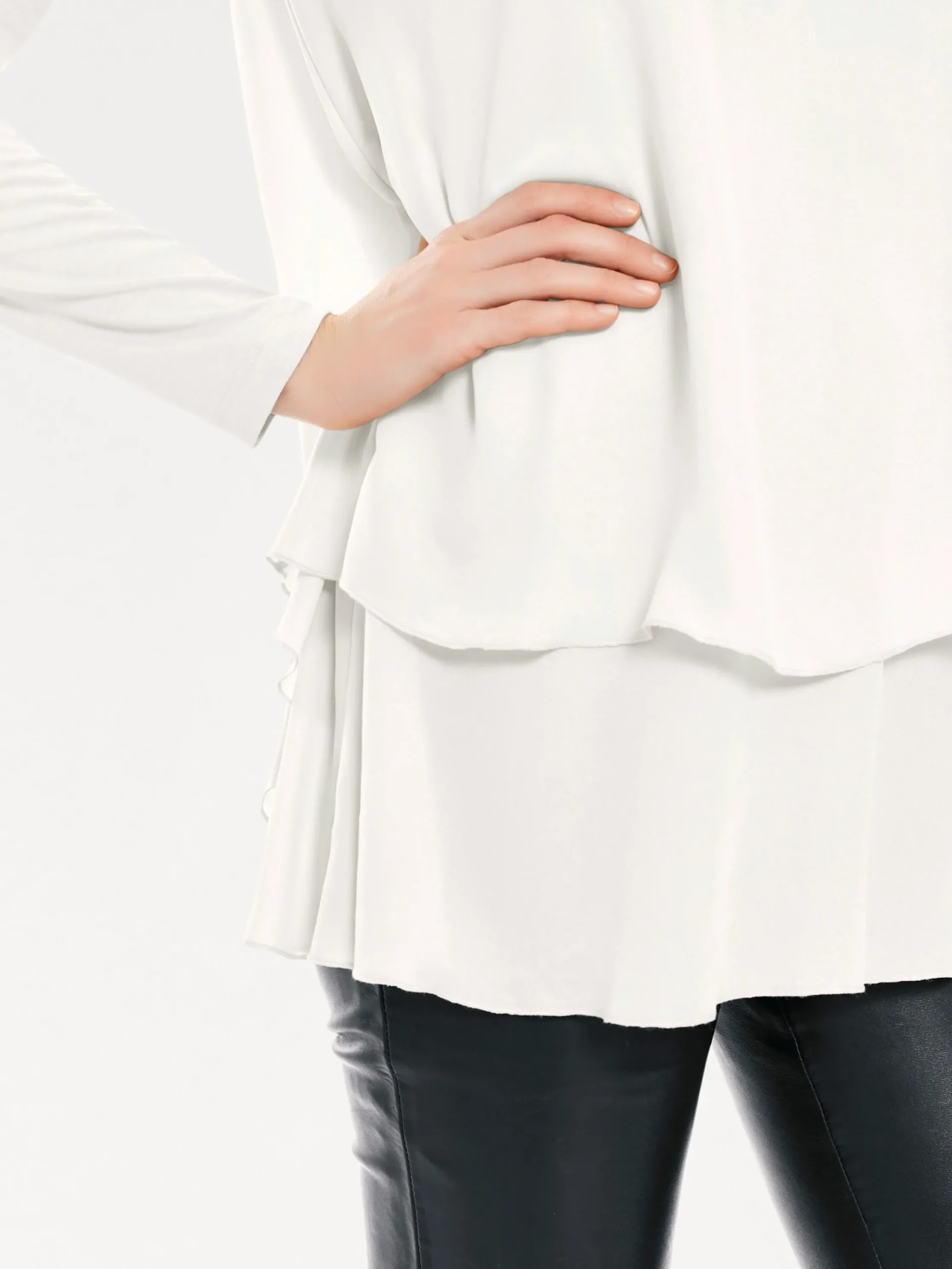 Shirts|heine Langarmshirt in 2-in-1-Optik ecru