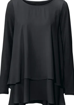 Shirts|heine Langarmshirt in 2-in-1-Optik schwarz