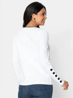 Shirts| Langarmshirt in Interlock-Qualität weiß