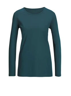 Shirts| Langarmshirt in weiter Form petrol