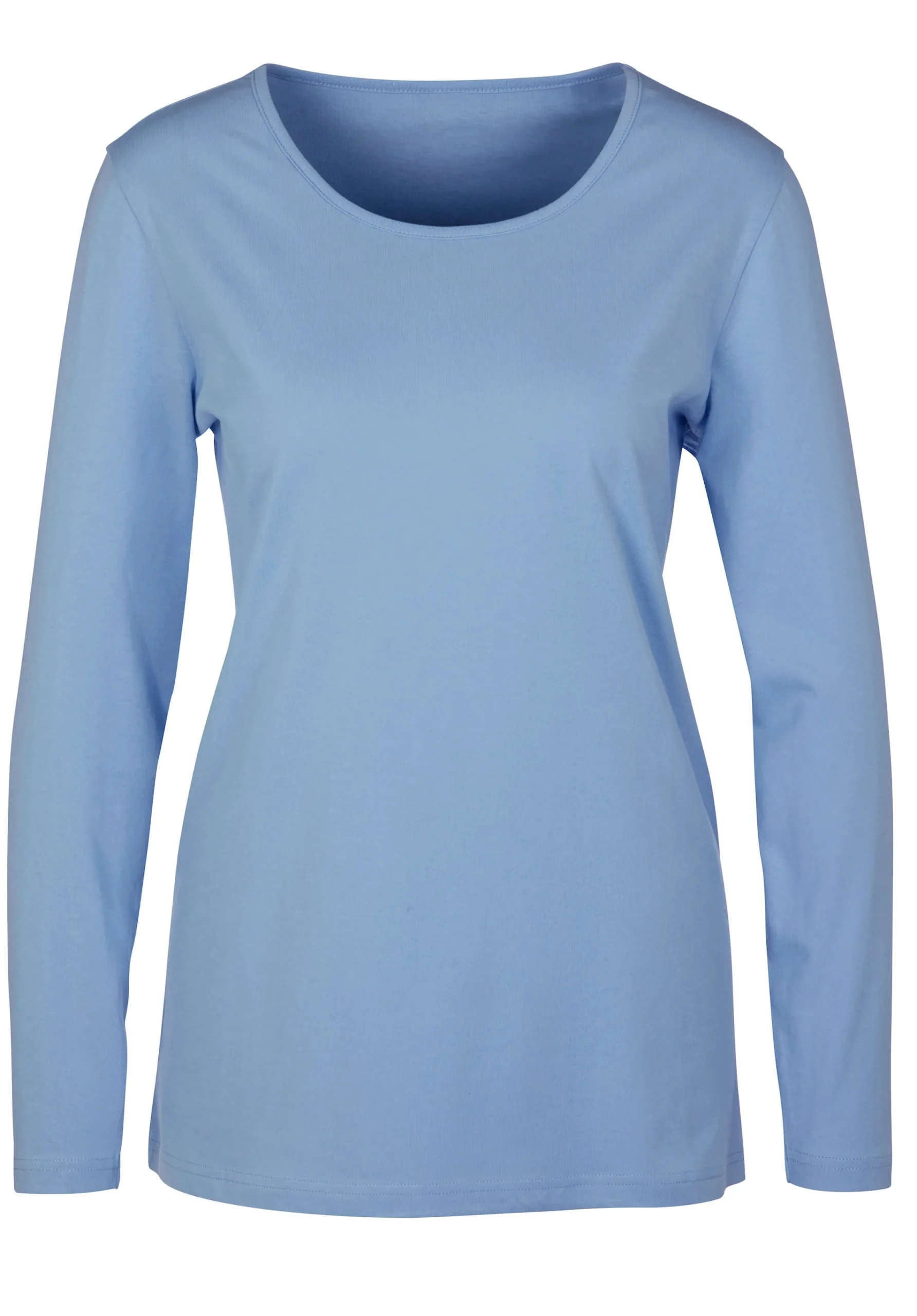 Basics| Langarmshirt in weiter Form hellblau