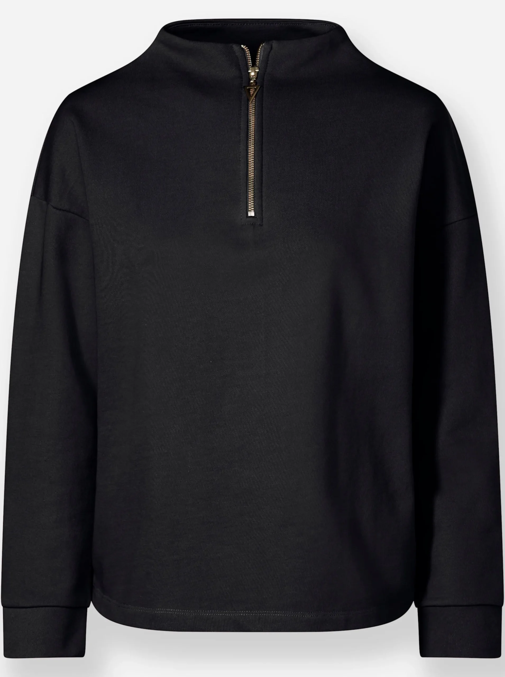 Shirts|heine Langarmshirt mit Stehkragen schwarz