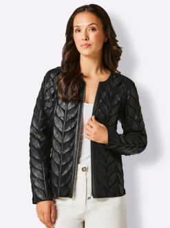 Blazer|CREATION L PREMIUM Lederblazer in exquisiter Lammnappa-Qualität schwarz