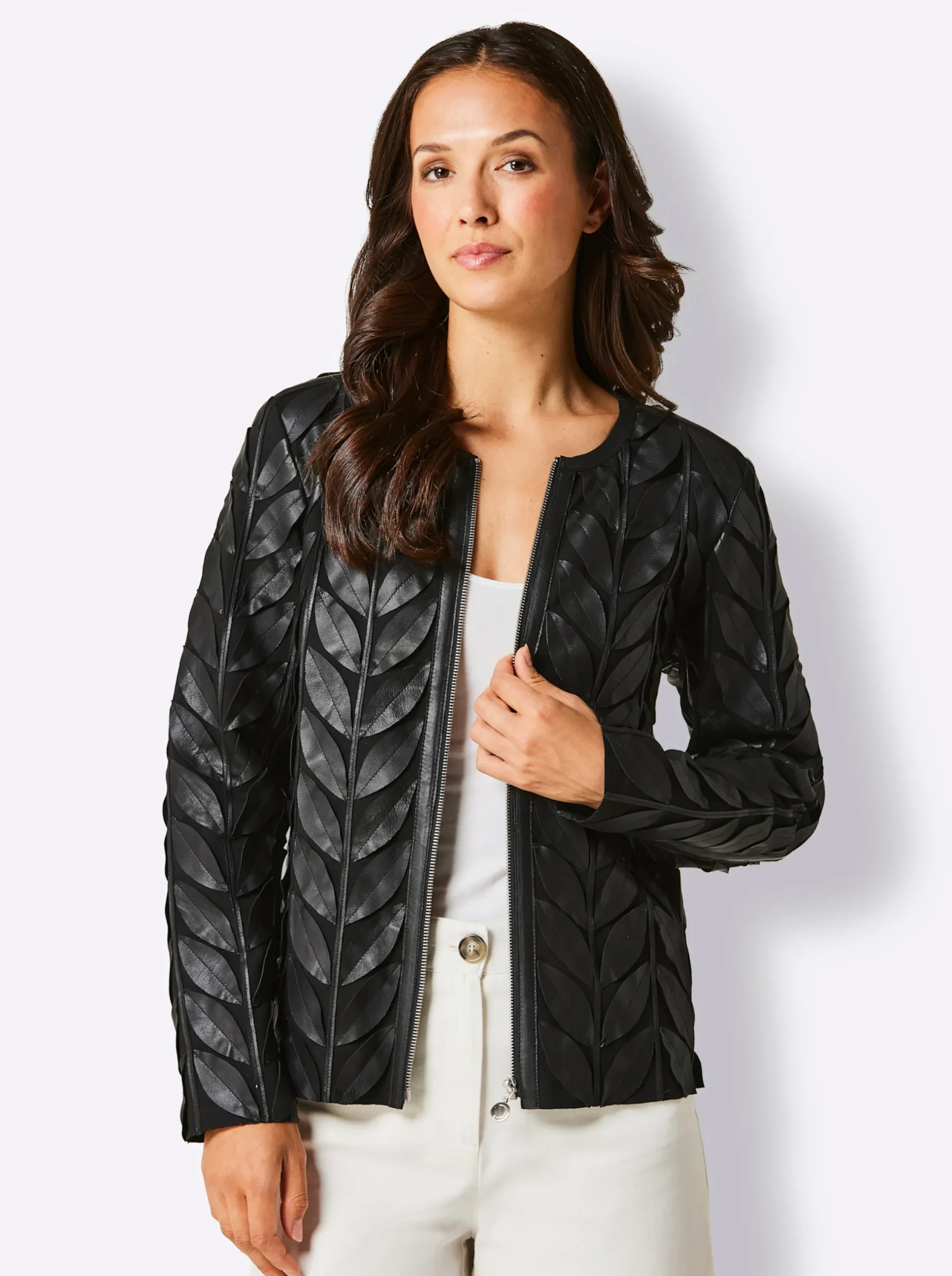 Blazer|CREATION L PREMIUM Lederblazer in exquisiter Lammnappa-Qualität schwarz