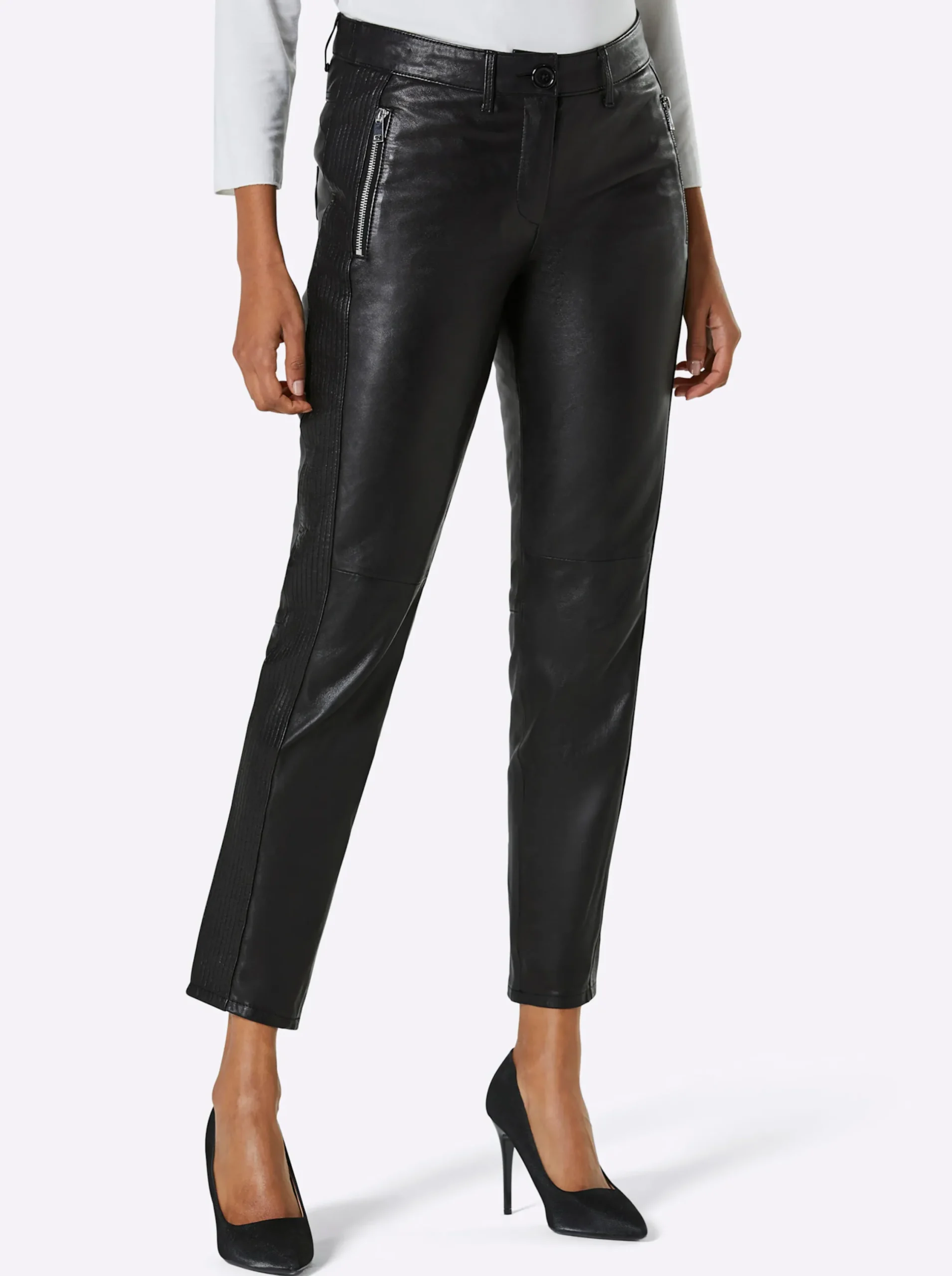 Ledershop|Hosen|Mainpol Lederhose schwarz