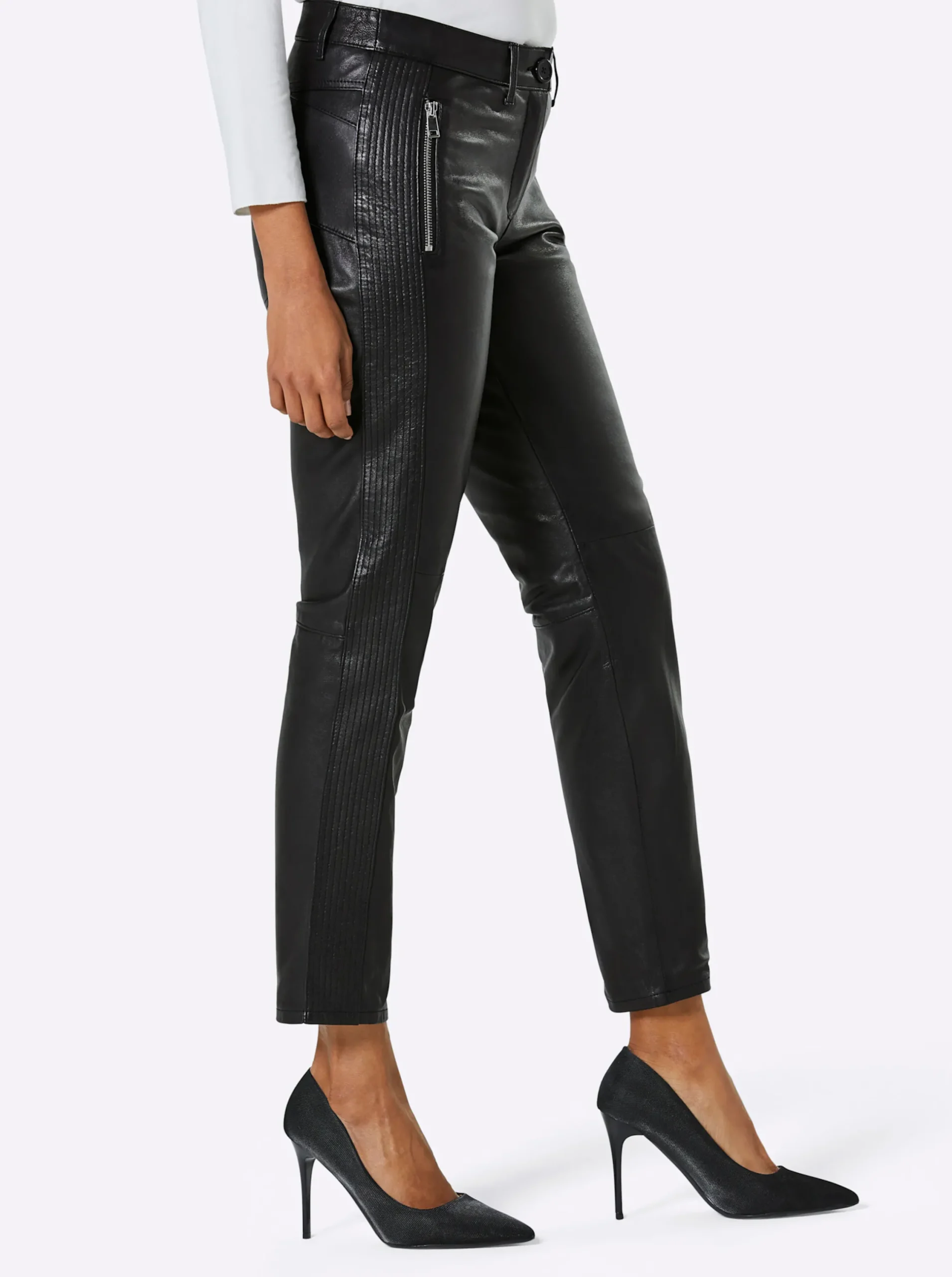 Ledershop|Hosen|Mainpol Lederhose schwarz