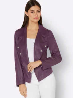 Blazer| Lederimitat-Blazer traube