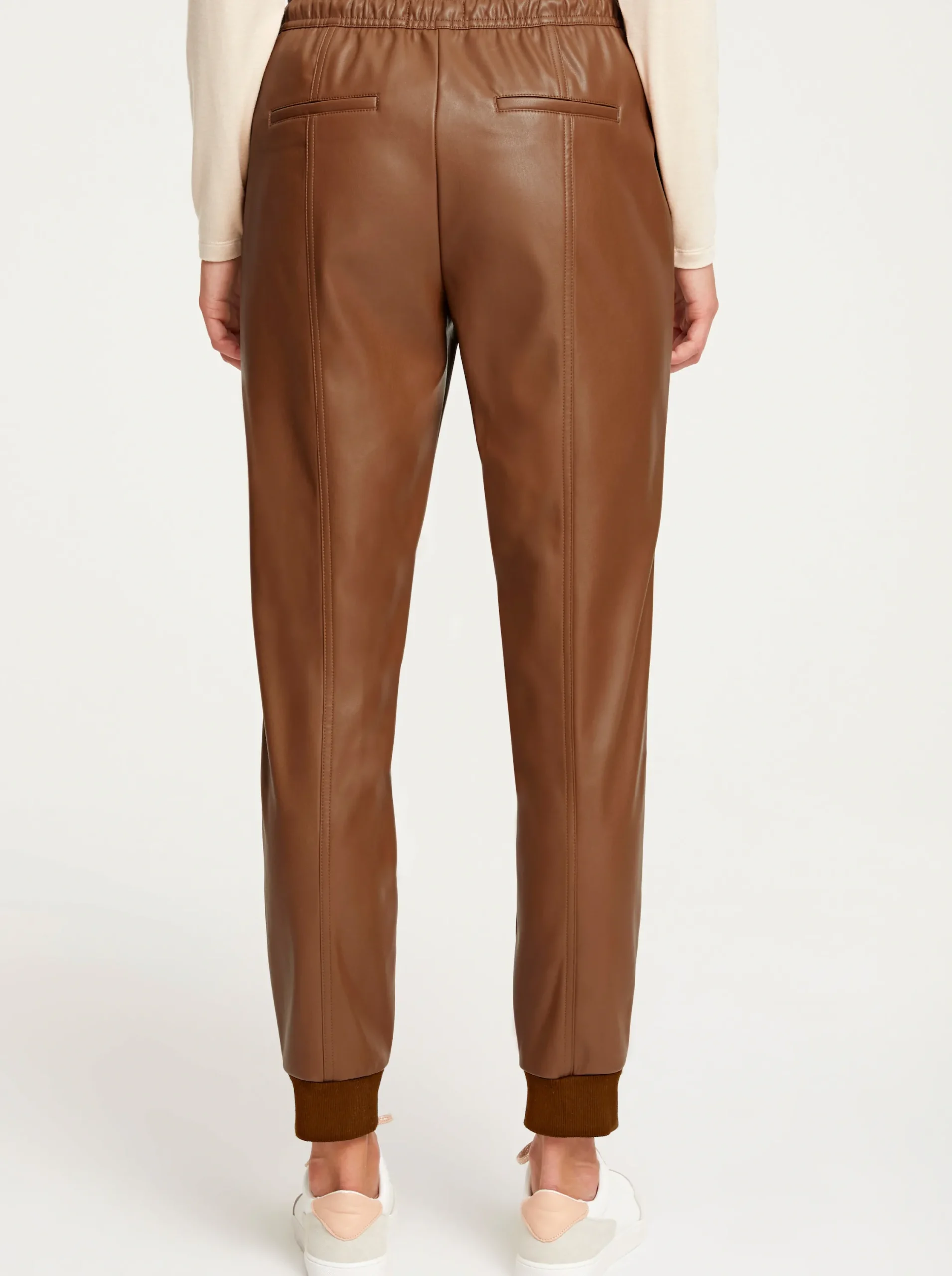 Homewear|Lederimitat|heine Lederimitathose braun