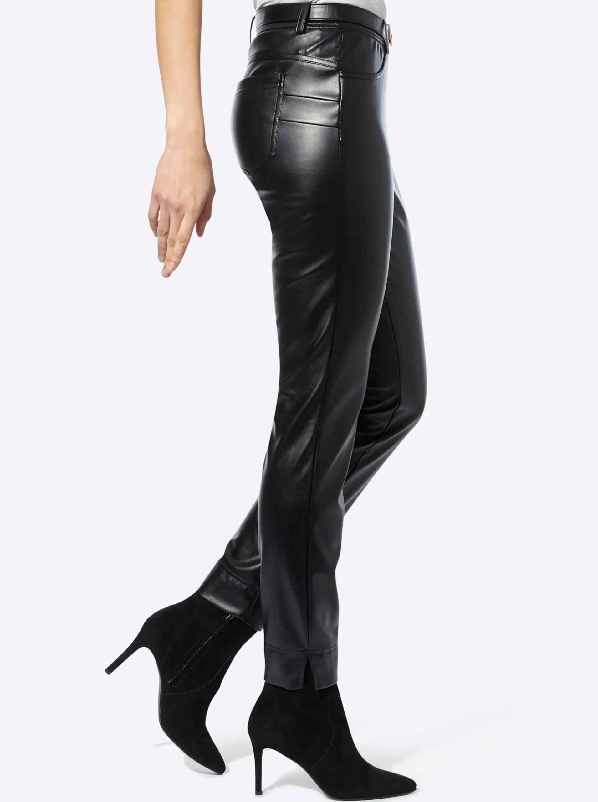 Lederimitat|Hosen|heine Lederimitat-Hose schwarz