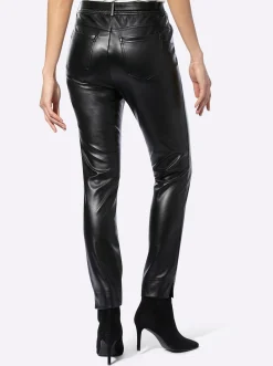 Lederimitat|Hosen|heine Lederimitat-Hose schwarz