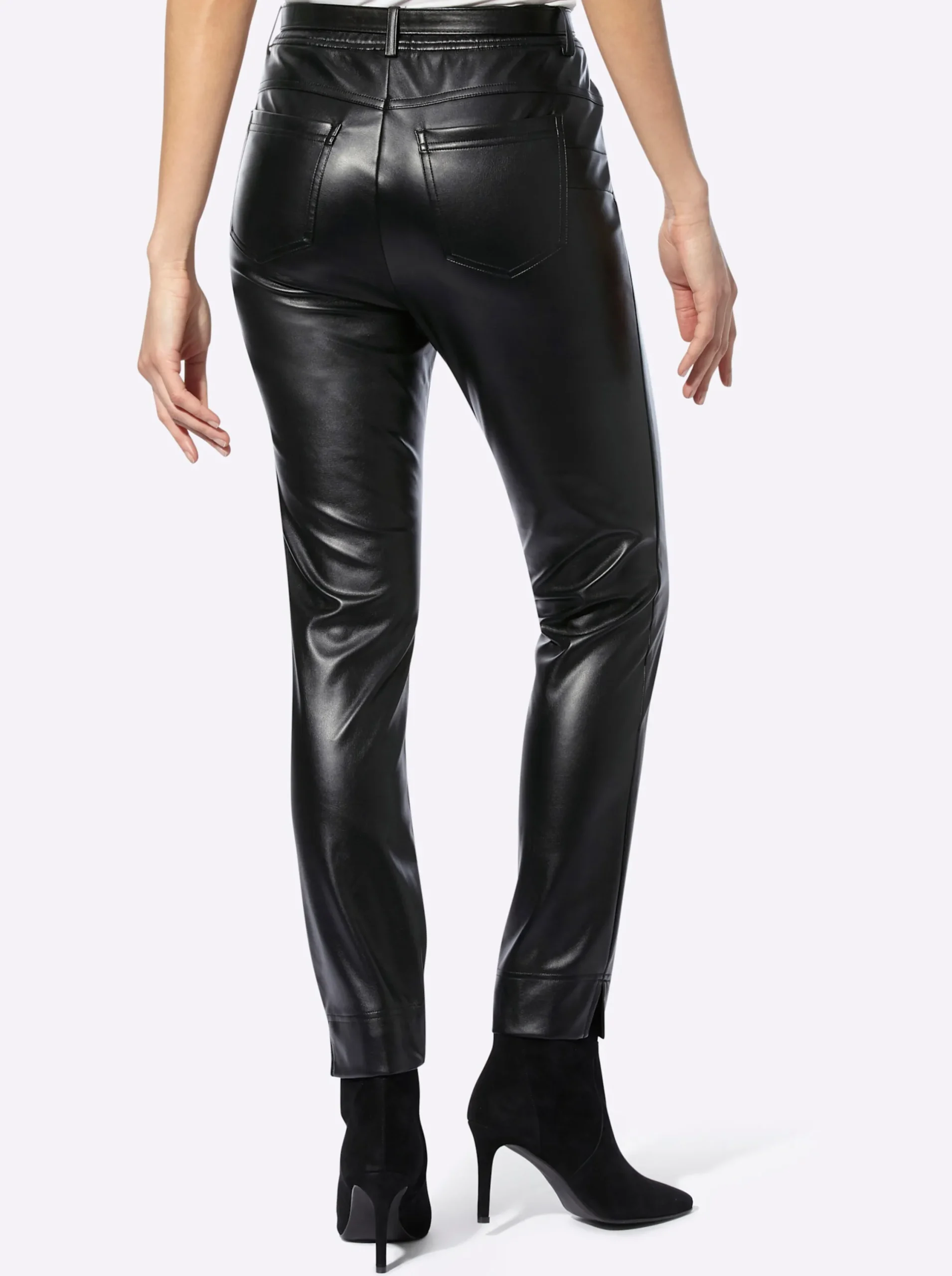 Lederimitat|Hosen|heine Lederimitat-Hose schwarz