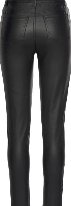 Lederimitat|LASCANA Lederimitathose schwarz