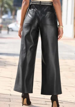 Hosen|LASCANA Lederimitathose schwarz