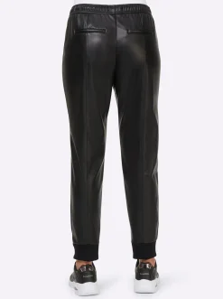 Lederimitat|Hosen|heine Lederimitathose schwarz