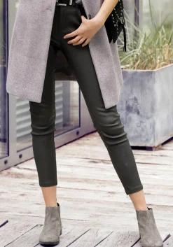 Lederimitat|Hosen|LASCANA Lederimitathose schwarz