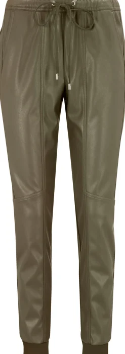 Lederimitat|heine Lederimitathose khaki