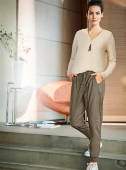 Lederimitat|heine Lederimitathose khaki