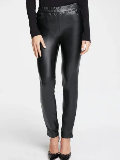 Hosen|heine Lederimitathose schwarz