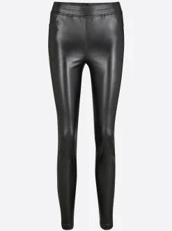 Hosen|heine Lederimitathose schwarz