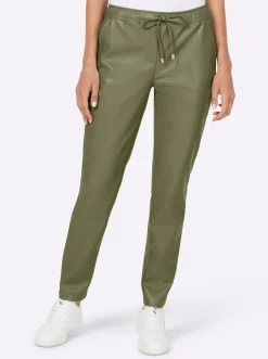 Lederimitat|Hosen|heine Lederimitat-Hose khaki