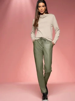 Lederimitat|Hosen|heine Lederimitat-Hose khaki