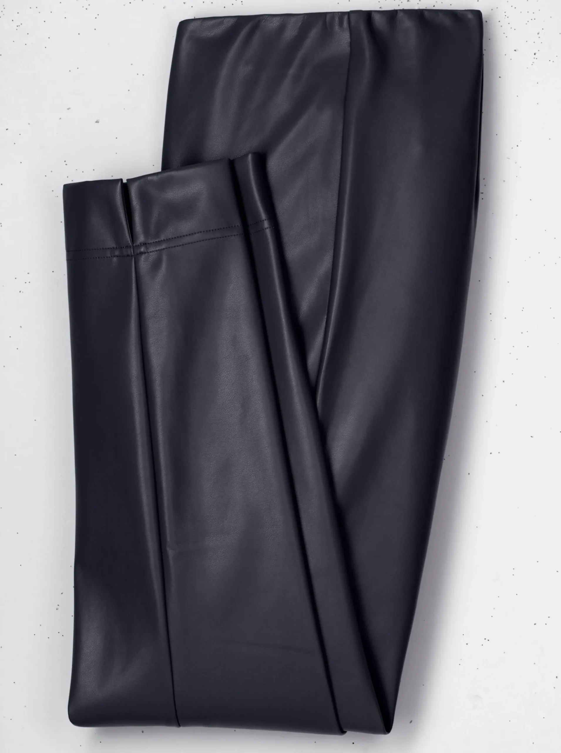 Lederimitat| Lederimitathose in schmaler Schnittform marine