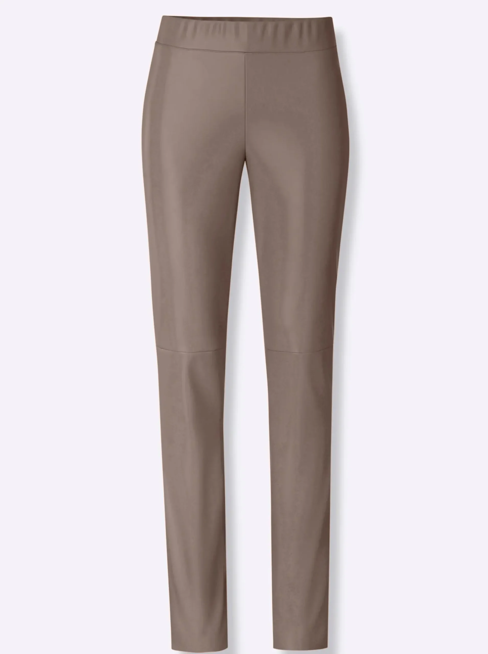 Hosen|heine Lederimitat-Leggings taupe