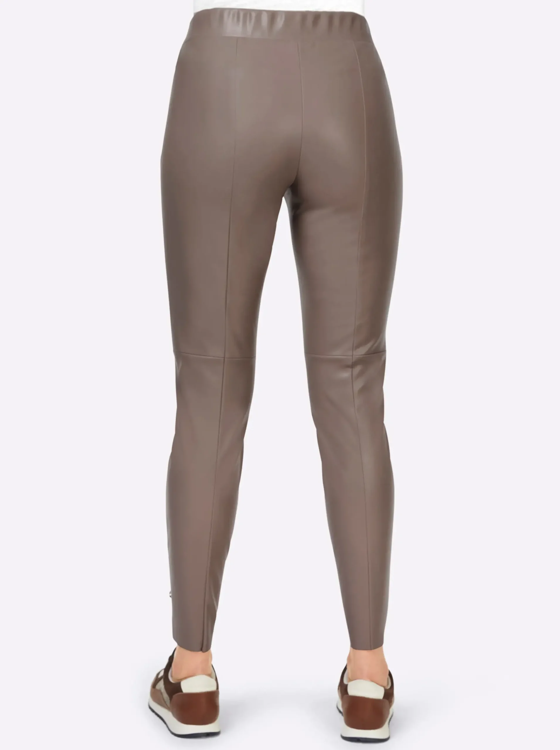 Hosen|heine Lederimitat-Leggings taupe
