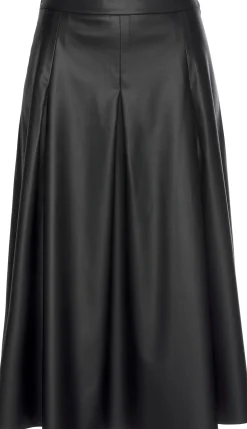 Strandmode|LASCANA Lederimitatrock schwarz