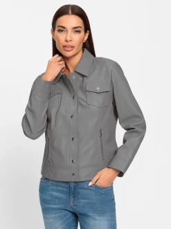 Ledershop|Jacken|heine Lederjacke grau