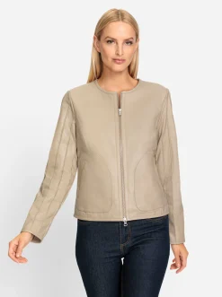 Ledershop|heine Lederjacke sand