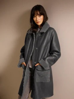 Ledershop|Mainpol Lederjacke anthrazit