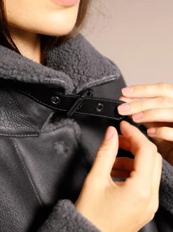 Ledershop|Mainpol Lederjacke anthrazit
