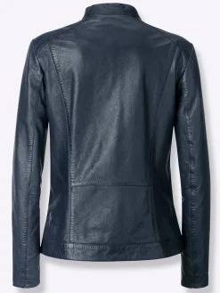 Jacken|CREATION L PREMIUM Lederjacke dunkelblau
