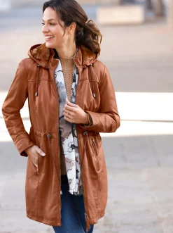 Ledershop|Jacken|Mainpol Lederjacke aus Lammnappa cognac