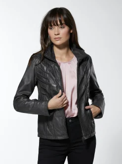 Ledershop|Jacken|Mainpol Lederjacke aus Lammnappa anthrazit